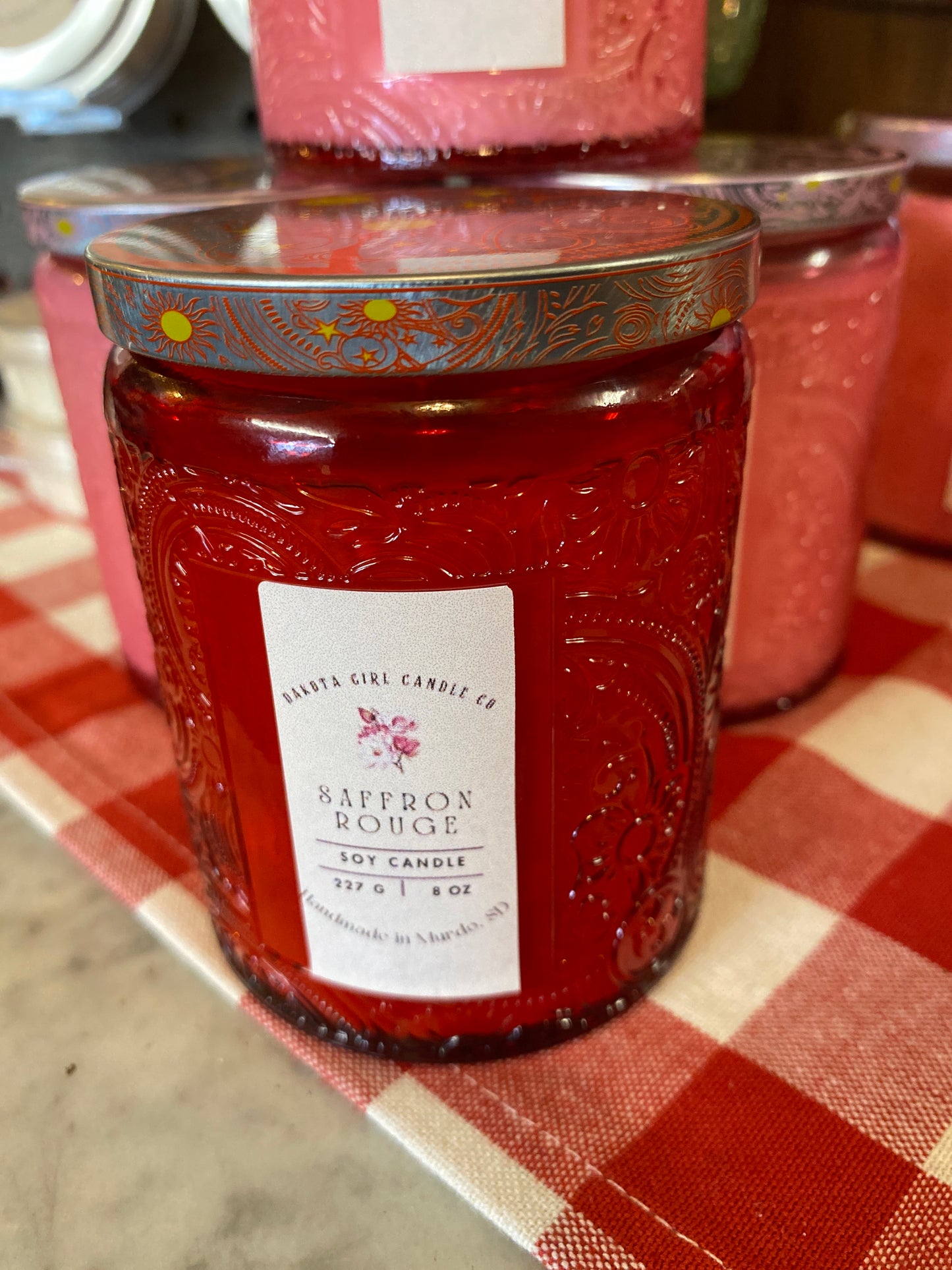 Embossed Jar | Valentine’s Day Candle | Soy Wax | 8 oz.