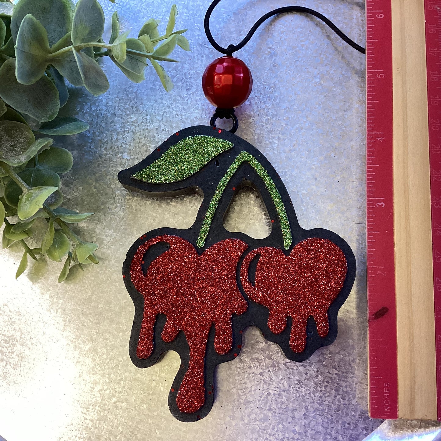 Dripping Heart Cherries - Blueberry Cheesecake Scent | Car Freshie | Car Freshy | Air Freshener | Car Accessory | Vehicle Decor | Gifts
