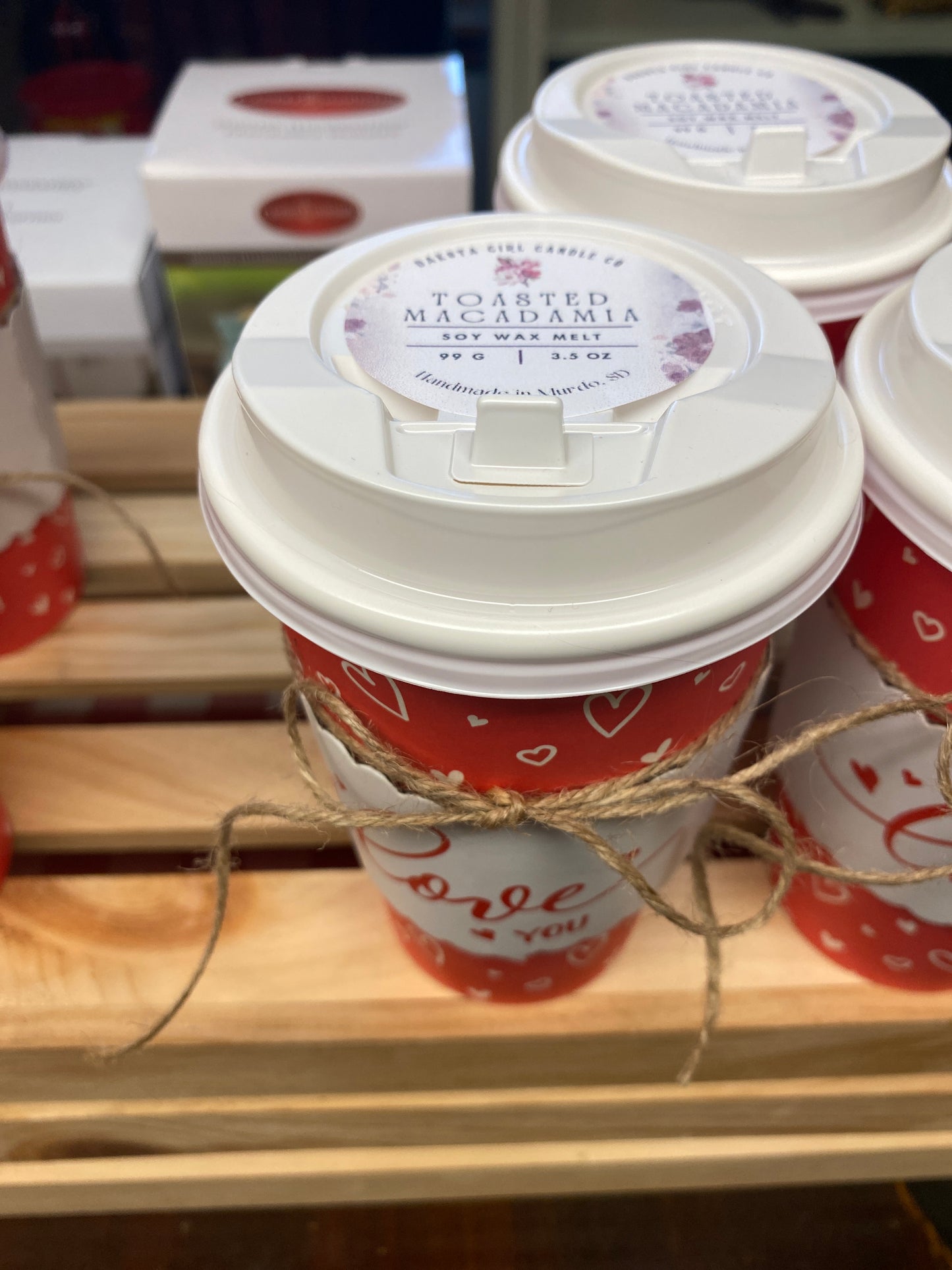 Valentine’s Day Custom Wax Melts | Soy Wax Melts | Dye-Free Soy Wax | Coffee Cup | 3.5 oz.