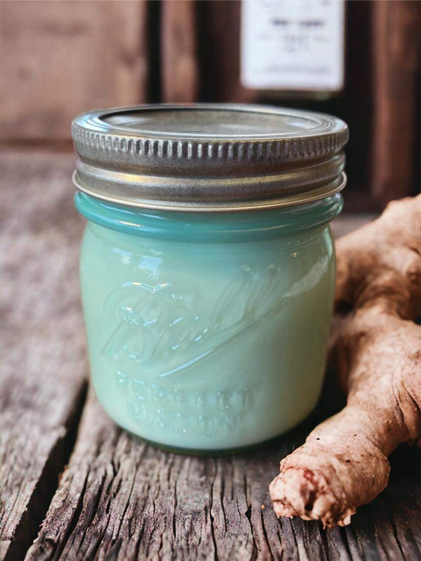 Blue Mason Jar | Ball Mason Jar | Vintage Style | Farmhouse Style | Country Style | Soy Candle, 8 oz.