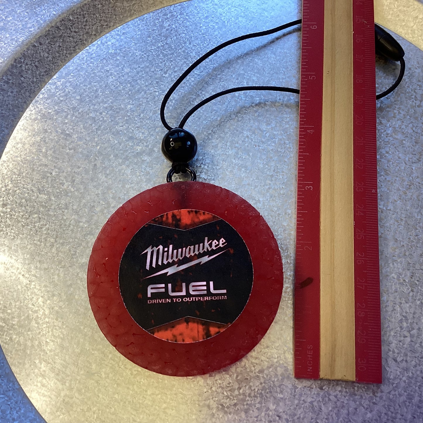 Circle Round 2.75” Men’s Tools - Crisp Vanilla Woods Scent | Car Freshie | Car Freshy | Air Freshener | Car Accessory | Vehicle Decor | Gifts