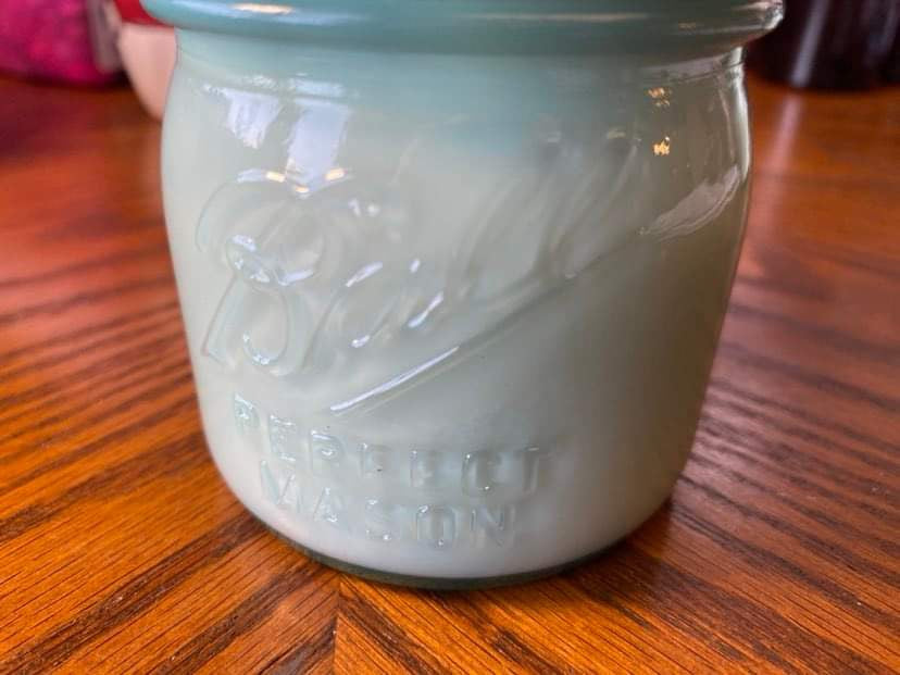 Blue Mason Jar | Ball Mason Jar | Vintage Style | Farmhouse Style | Country Style | Soy Candle, 8 oz.
