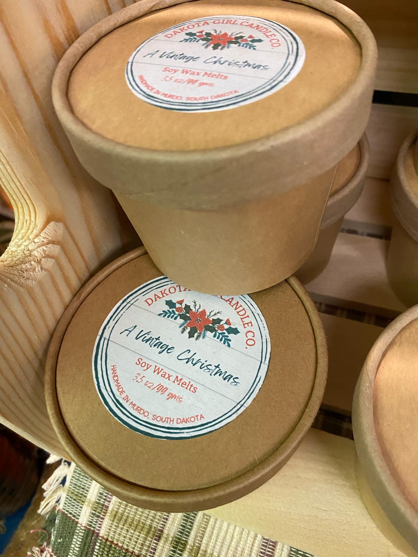 Holiday Wax Melts/Tarts | Soy Wax Blend | All Natural | Additive Free | Phthalate Free | Handmade, 3.5 oz.