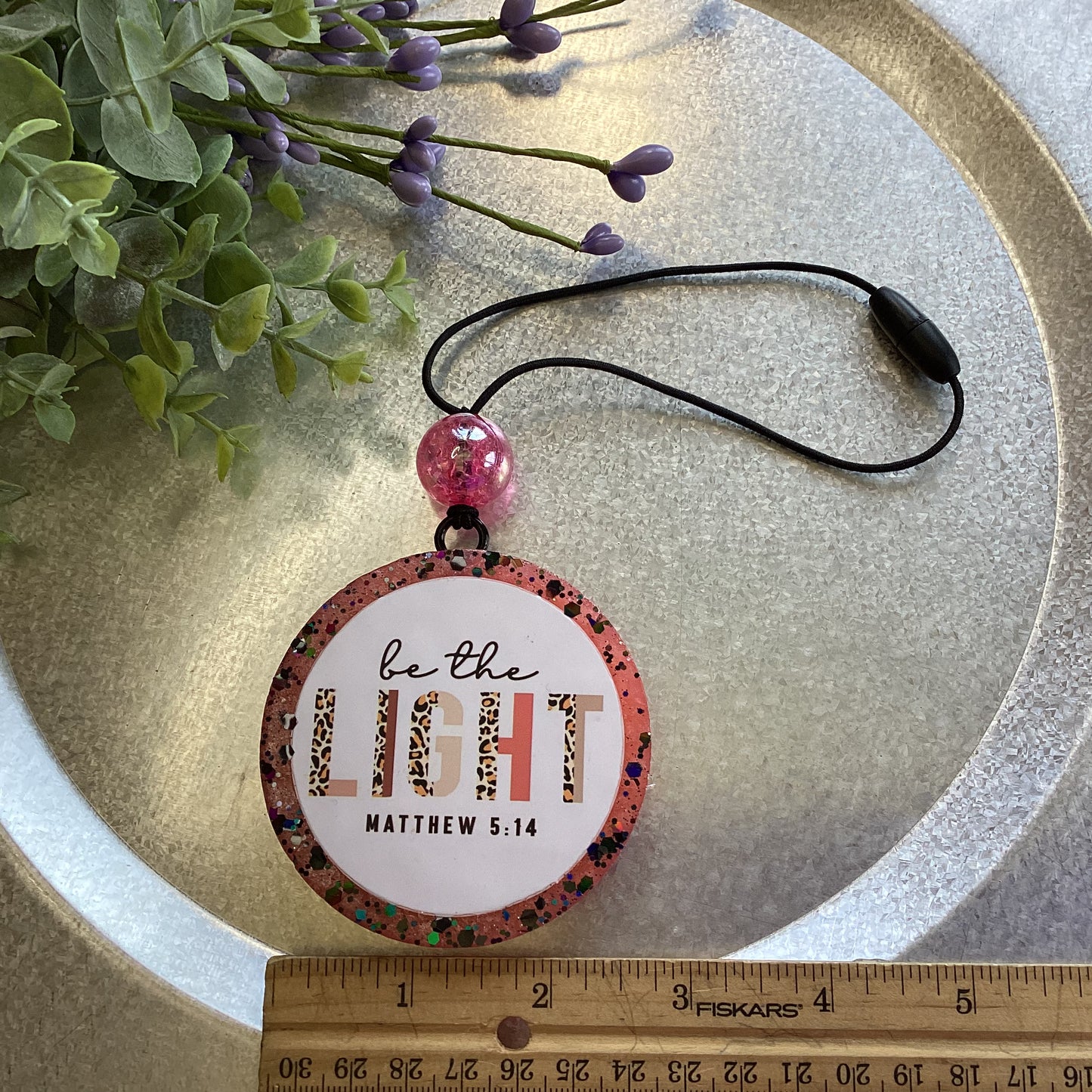 Circle Round 2.75” Be the Light - Prosecco Scent | Car Freshie | Car Freshy | Air Freshener | Car Accessory | Vehicle Decor | Gifts
