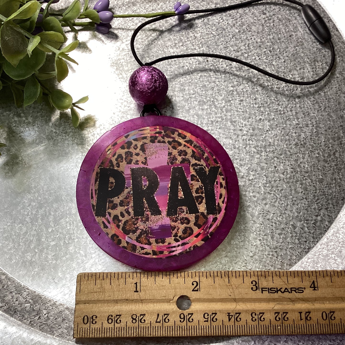Circle Round 2.75” Pray - Black Raspberry Scent | Car Freshie | Car Freshy | Air Freshener | Car Accessory | Vehicle Decor | Gifts