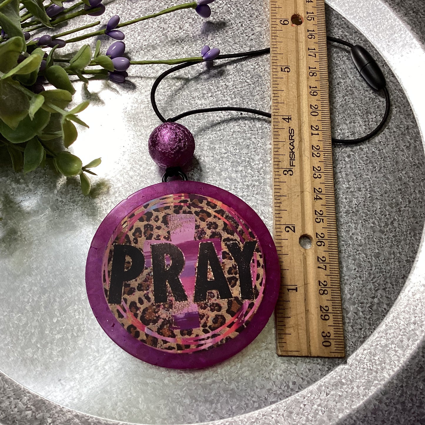 Circle Round 2.75” Pray - Black Raspberry Scent | Car Freshie | Car Freshy | Air Freshener | Car Accessory | Vehicle Decor | Gifts