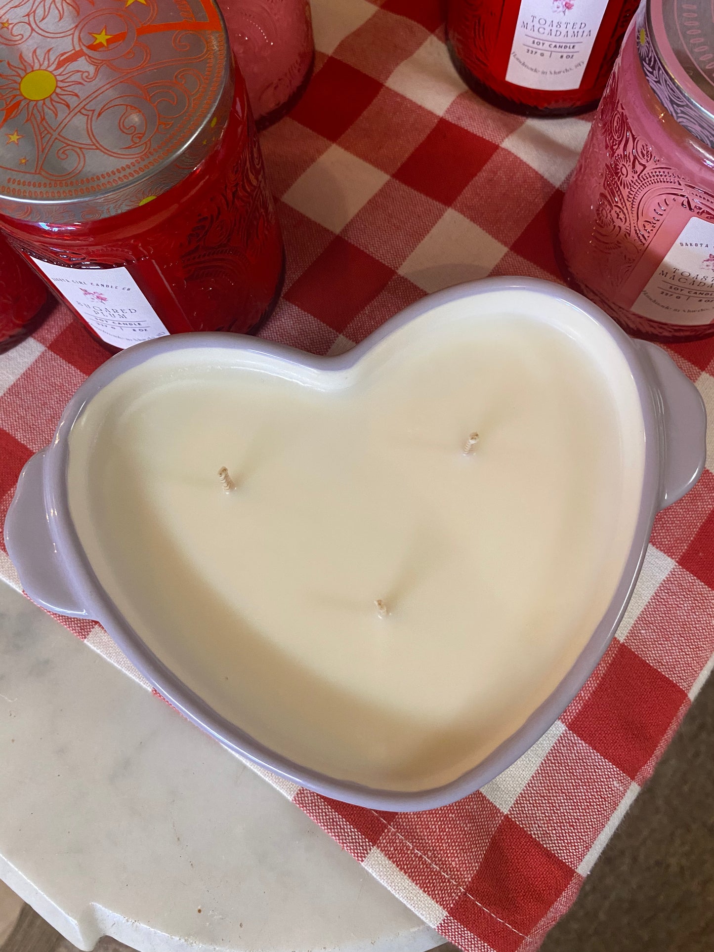 Heart-Shaped Baking Cocotte | 3 Wick | Soy Wax Candle | Pioneer Woman | Valentine’s Day | 12 oz.
