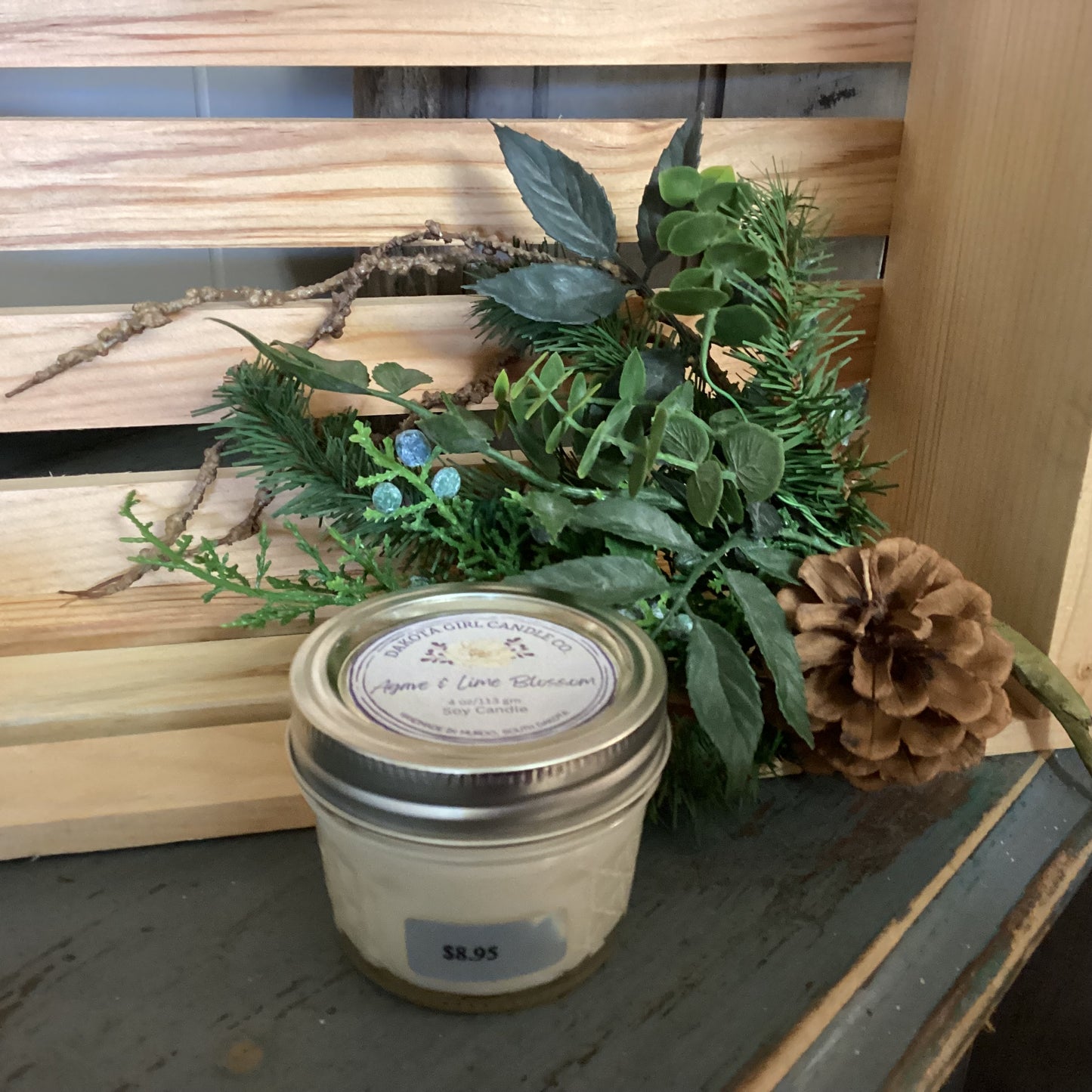 Clear Mason Jar | Ball Mason Jar | Farmhouse Style | Country Style | Soy Candle | Agave & Lime Blossom Scent