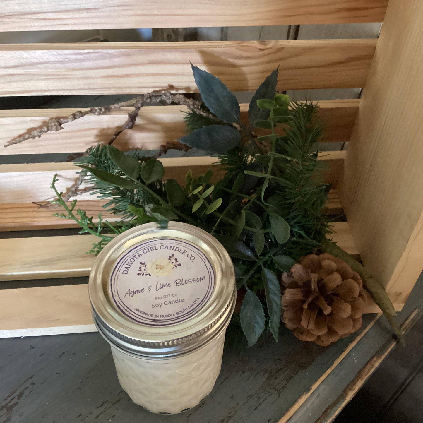 Clear Mason Jar | Ball Mason Jar | Farmhouse Style | Country Style | Soy Candle | Agave & Lime Blossom Scent
