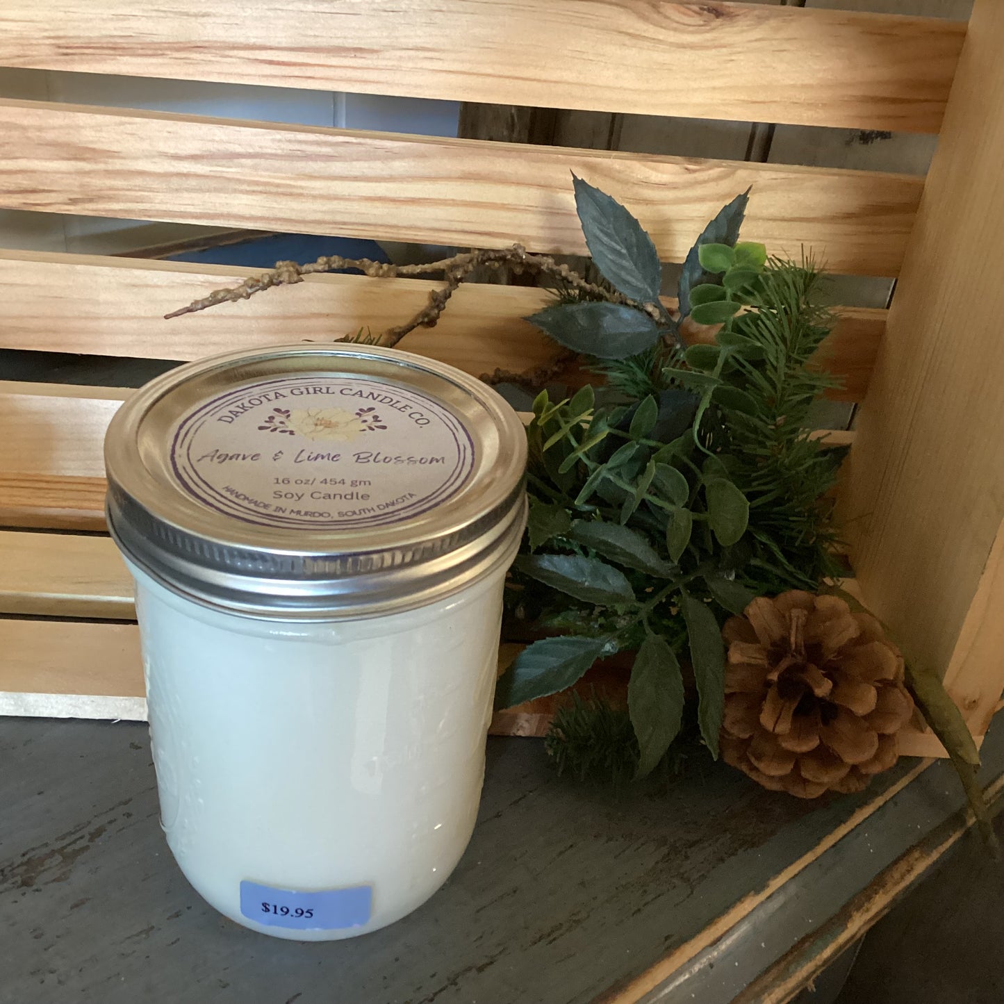 Clear Mason Jar | Ball Mason Jar | Farmhouse Style | Country Style | Soy Candle | Agave & Lime Blossom Scent