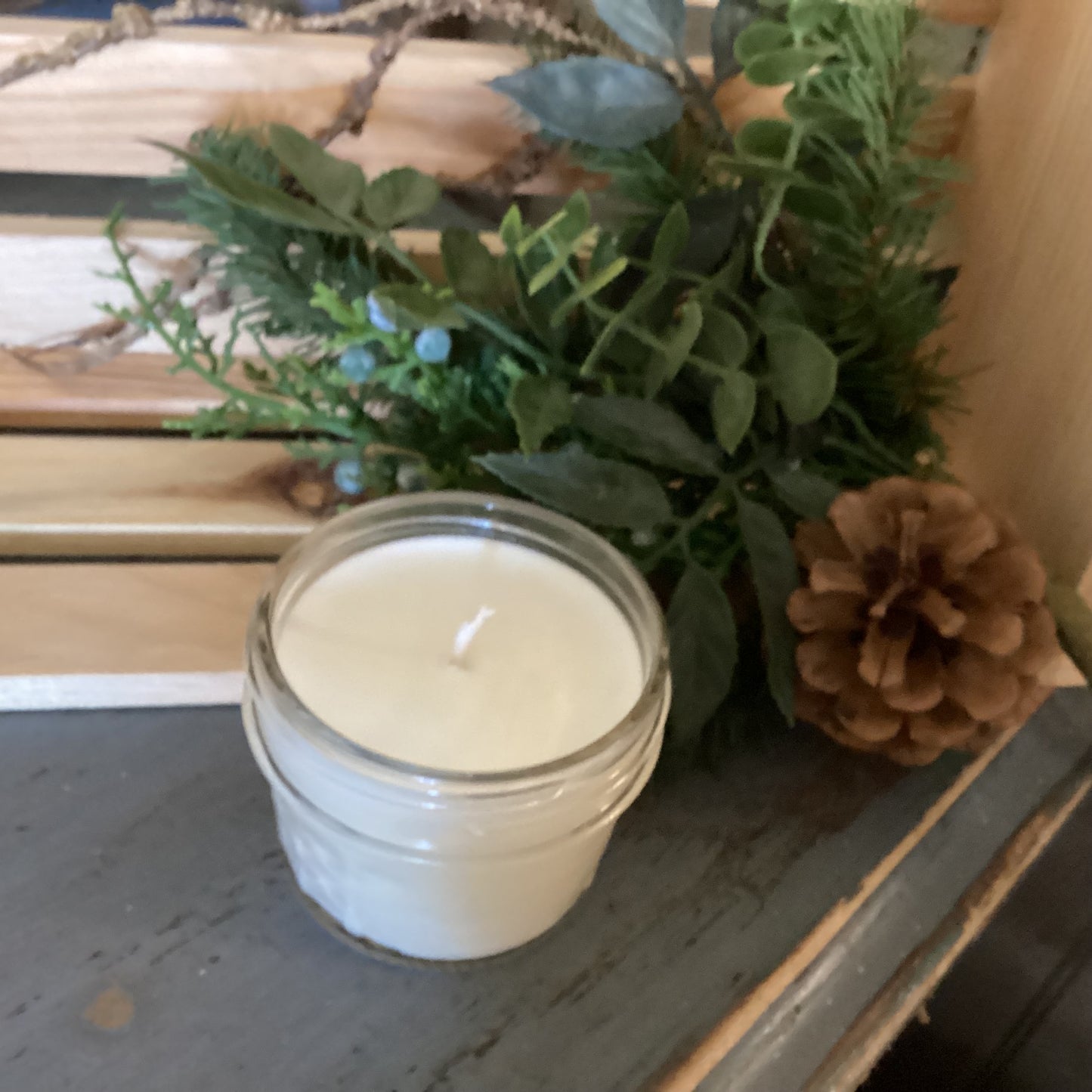 Clear Mason Jar | Ball Mason Jar | Farmhouse Style | Country Style | Soy Candle | Balsam Fir Scent