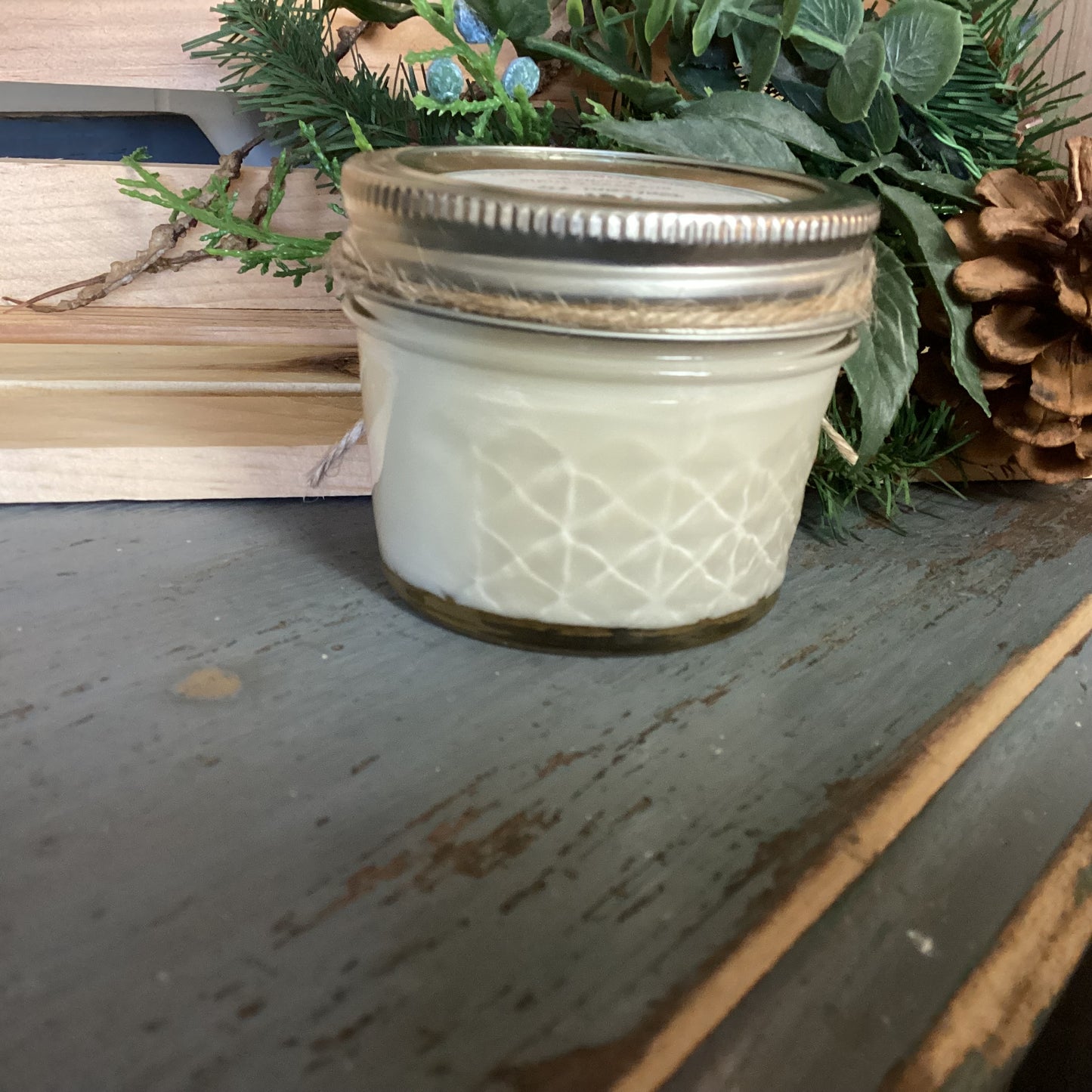 Clear Mason Jar | Ball Mason Jar | Farmhouse Style | Country Style | Soy Candle | Balsam Fir Scent