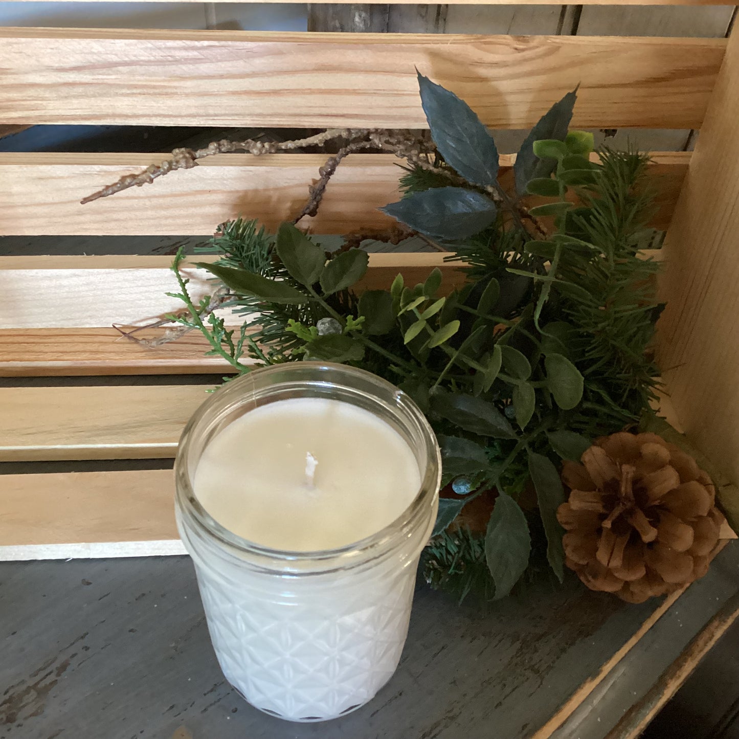 Clear Mason Jar | Ball Mason Jar | Farmhouse Style | Country Style | Soy Candle | Balsam Fir Scent