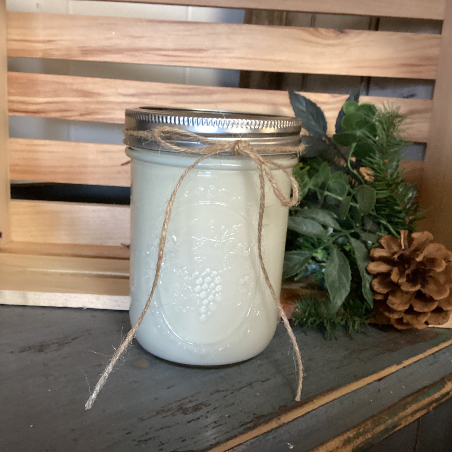 Clear Mason Jar | Ball Mason Jar | Farmhouse Style | Country Style | Soy Candle | Balsam Fir Scent