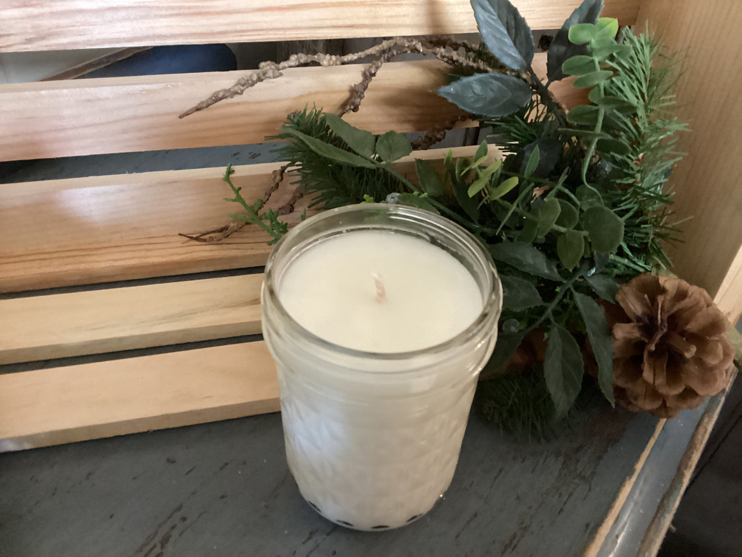 Clear Mason Jar | Ball Mason Jar | Farmhouse Style | Country Style | Soy Candle | Citrus Fusion Scent