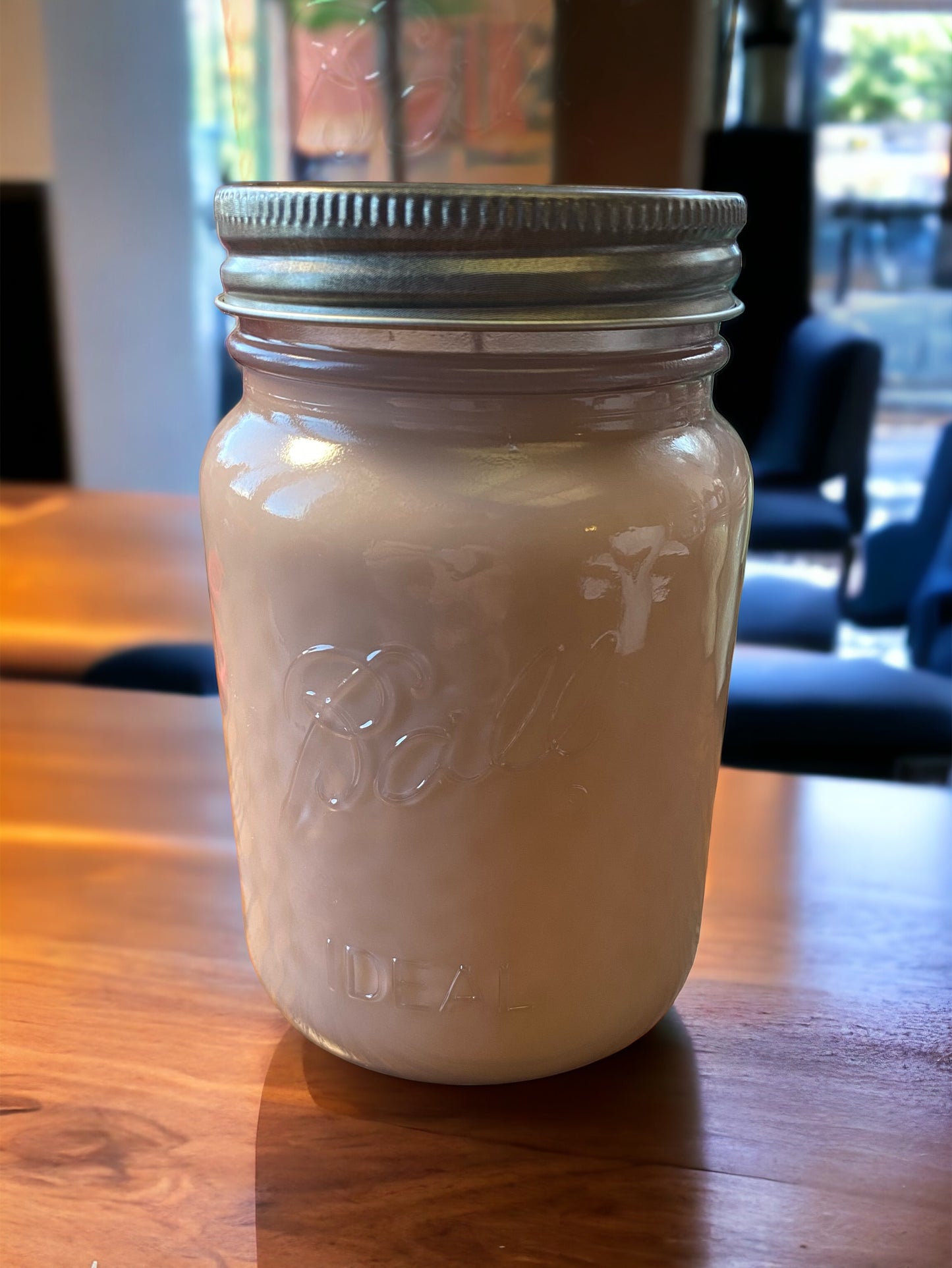 Pink Mason Jar | Ball Mason Jar | Vintage Style | Soy Candle, 16 oz.