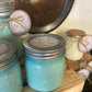 Blue Mason Jar | Ball Mason Jar | Vintage Style | Farmhouse Style | Country  Style | Soy Candle, 8 oz.