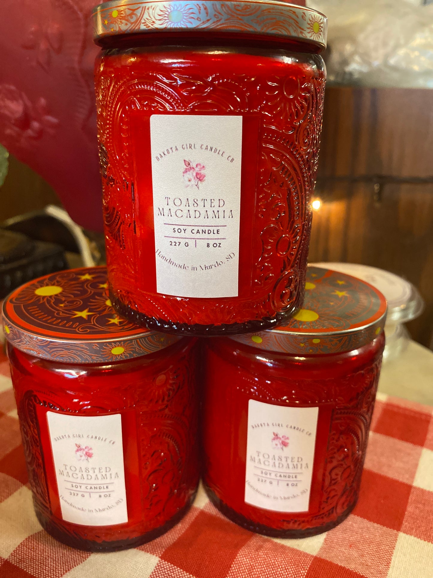 Embossed Jar | Valentine’s Day Candle | Soy Wax | 8 oz.