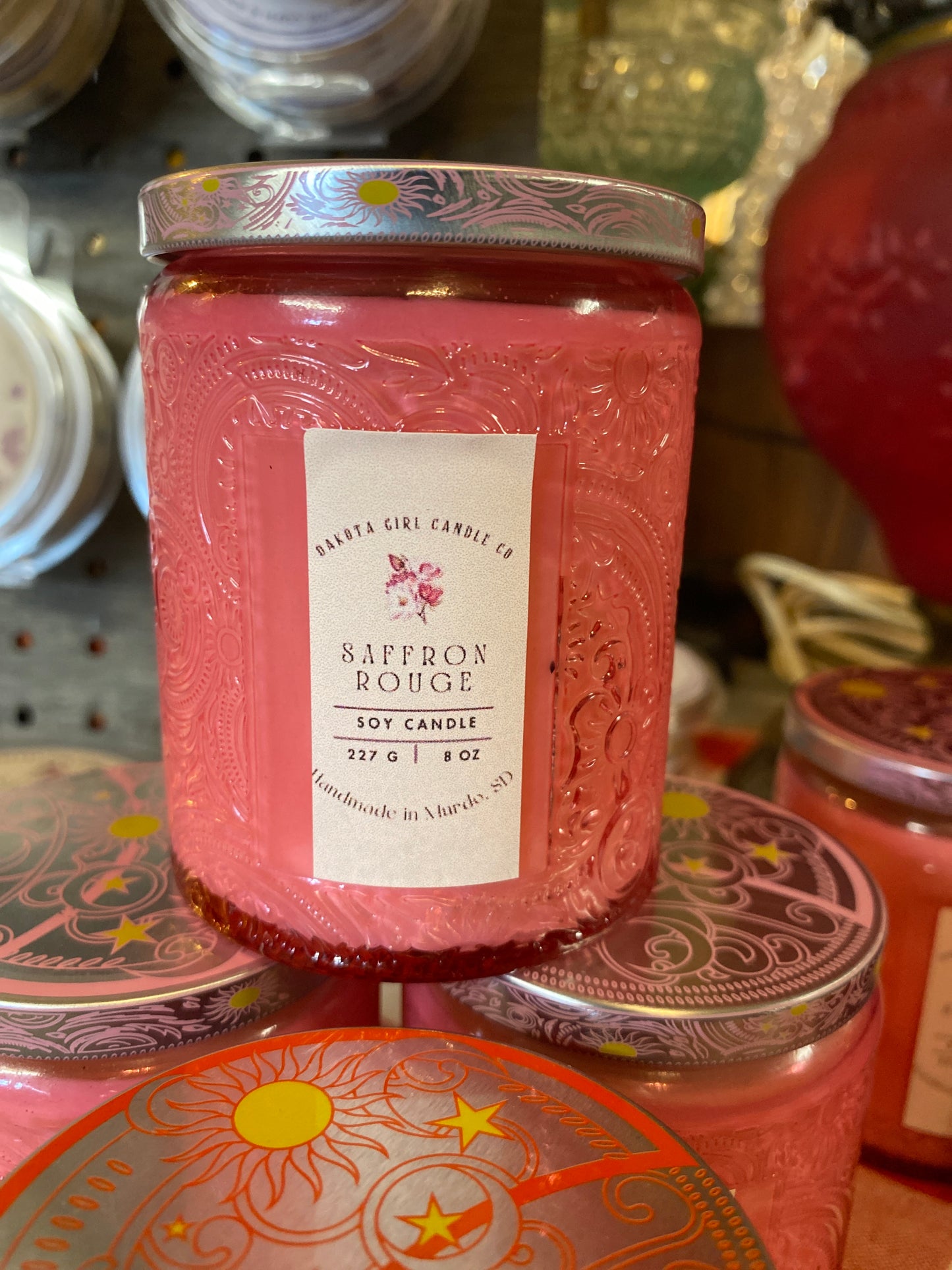 Embossed Jar | Valentine’s Day Candle | Soy Wax | 8 oz.