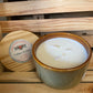 Ceramic Container Candle - A Vintage Christmas Scent | Rustic Pine Lid | 3 Wick Candle | Rustic Style | Soy Candle, 12 oz.