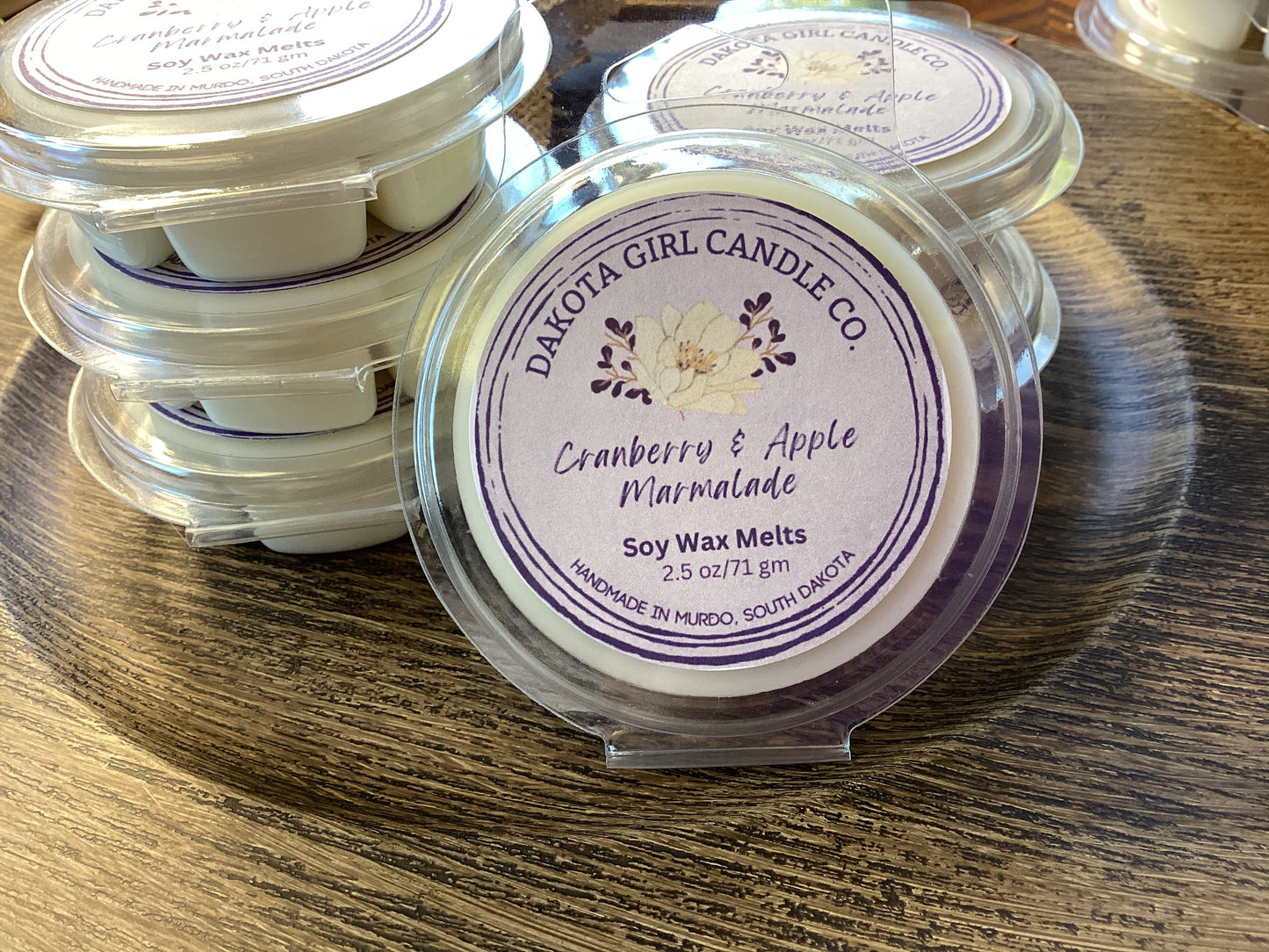 Cranberry & Apple Marmalade Scent - Soy Wax Melts | Dye-Free Soy | Clamshell | 2.5 oz