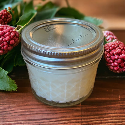 Clear Mason Jar | Ball Mason Jar | Farmhouse Style | Country Style | Soy Candle | Mulberry Scent