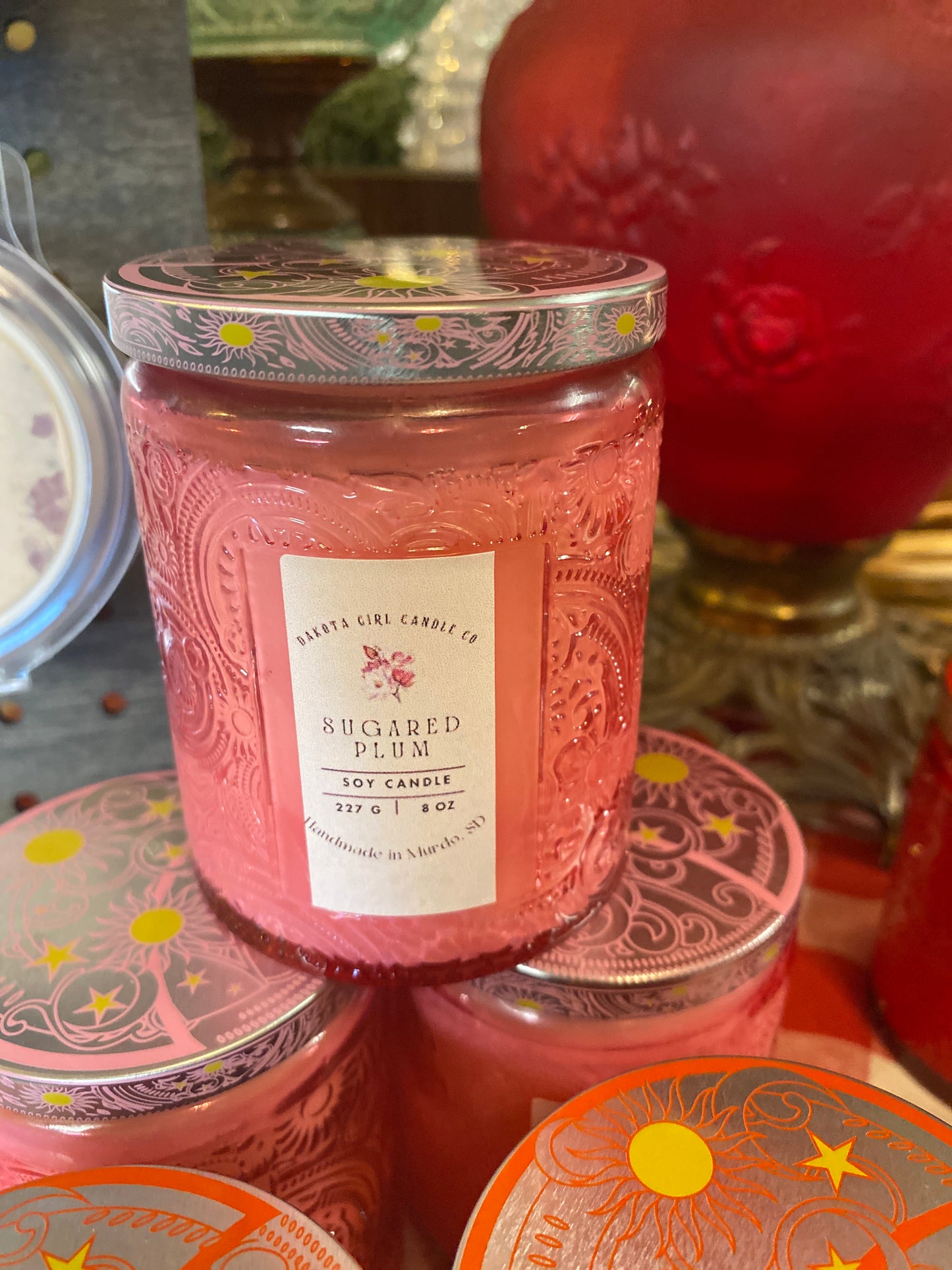 Embossed Jar | Valentine’s Day Candle | Soy Wax | 8 oz.