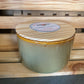 Ceramic Container Candle - A Vintage Christmas Scent | Rustic Pine Lid | 3 Wick Candle | Rustic Style | Soy Candle, 12 oz.