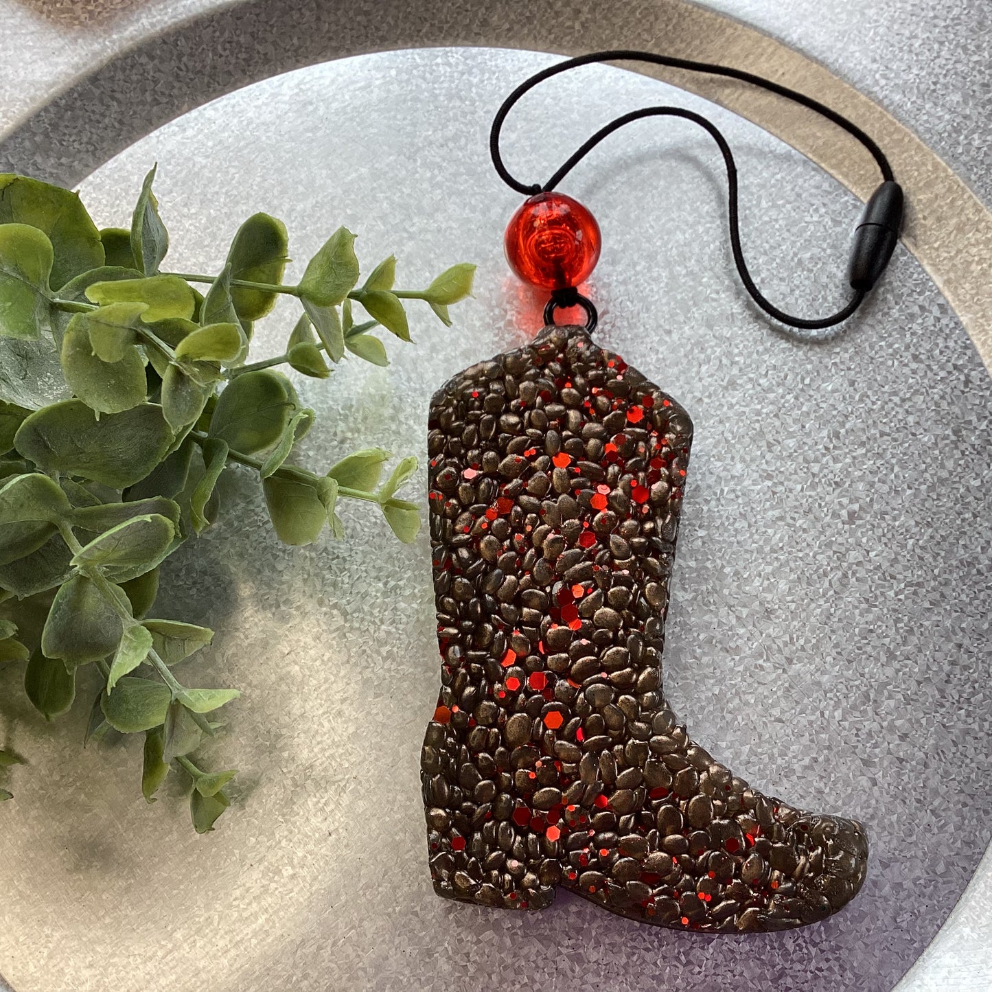 Cowprint Boot - Mulberry Scent | Car Freshie | Car Freshy | Freshener | Car Accessory | Vehicle Decor | Gifts