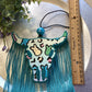 Marshmallow Bunny and Leopard Print Bull Skull With Fringe - Cherry Blossom Scent | Car Freshie | Car Freshy| Air Freshener | Car Accessory | Vehicle Decor | Gifts