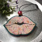 Spring Floral Kissing Lips - Spiced Apple Donuts Scent | Car Freshie | Car Freshy| Air Freshener | Car Accessory | Vehicle Decor | Gifts