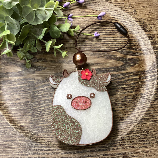 Squishy/Puffy Pillow Cow or Bull With Horns - Dark Ice Scent | Car Freshie | Car Freshy | Air Freshener | Car Accessory | Vehicle Decor | Gifts