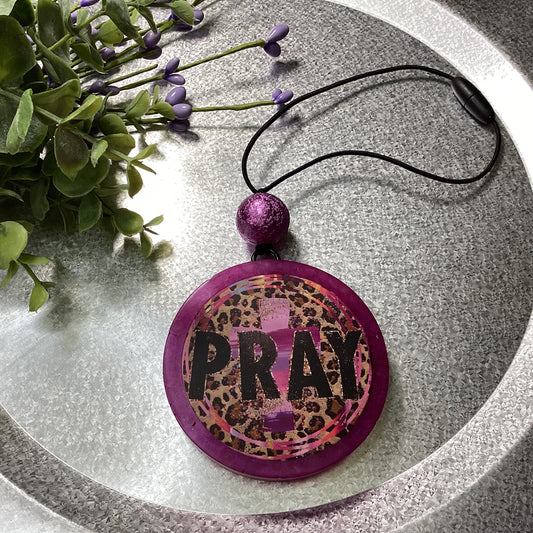 Circle Round 2.75” Pray - Black Raspberry Scent | Car Freshie | Car Freshy | Air Freshener | Car Accessory | Vehicle Decor | Gifts