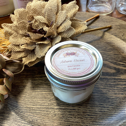 Autumn Eternal Scent - Soy Candle | Clear Mason Jar | Ball Mason Jar | Farmhouse Style | Country Style