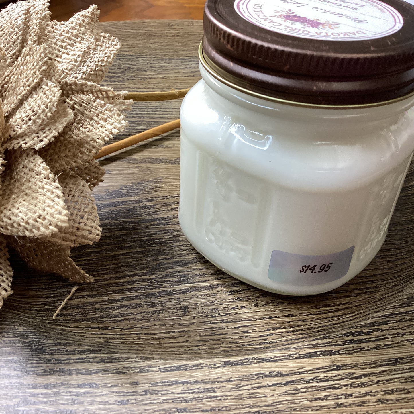 Pistachio Latte Scented - Soy Candle | Clear Mason Jar | Ball Mason Jar | Farmhouse Style | Country Style