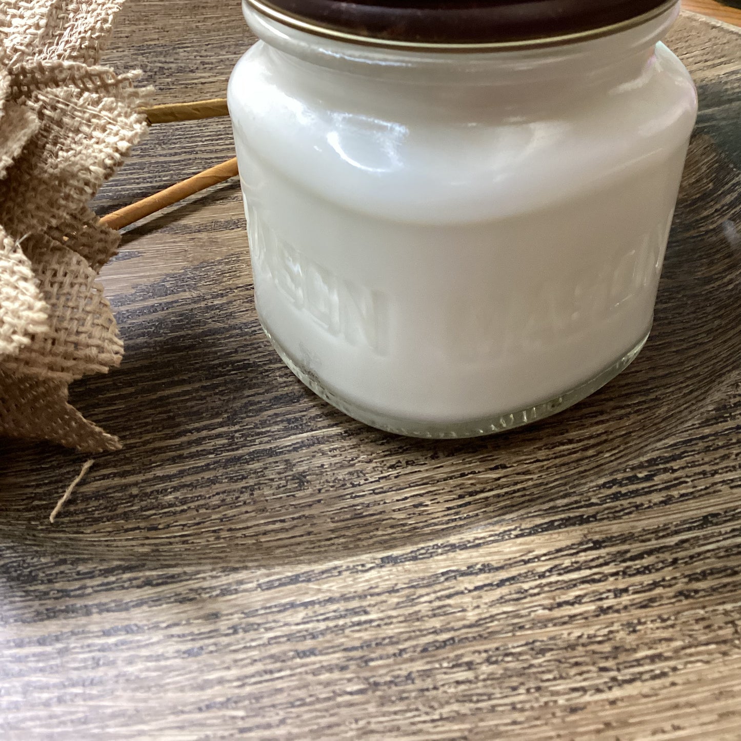 Pistachio Latte Scented - Soy Candle | Clear Mason Jar | Ball Mason Jar | Farmhouse Style | Country Style