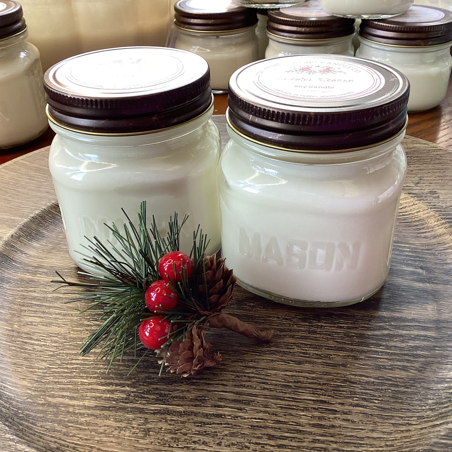 Sweater Season Scented - Soy Candle | Clear Mason Jar | Ball Mason Jar | Farmhouse Style | Country Style