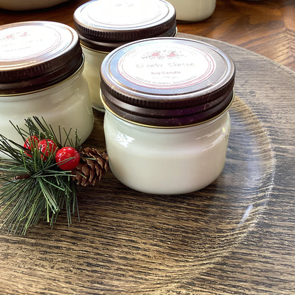 Sweater Season Scented - Soy Candle | Clear Mason Jar | Ball Mason Jar | Farmhouse Style | Country Style