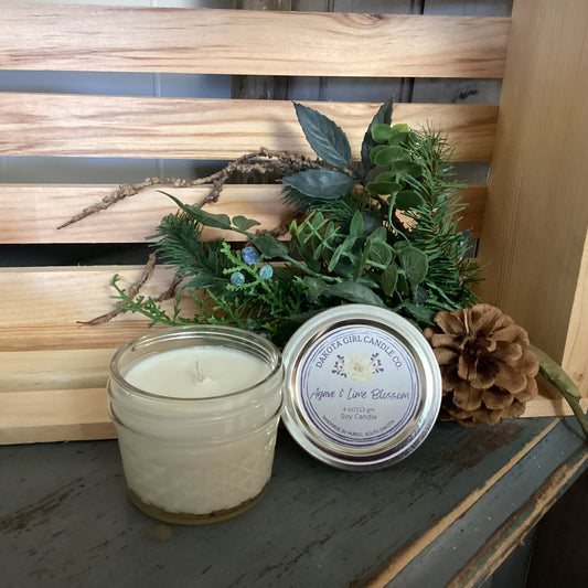 Clear Mason Jar | Ball Mason Jar | Farmhouse Style | Country Style | Soy Candle | Agave & Lime Blossom Scent
