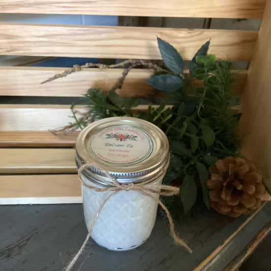 Clear Mason Jar | Ball Mason Jar | Farmhouse Style | Country Style | Soy Candle | Balsam Fir Scent