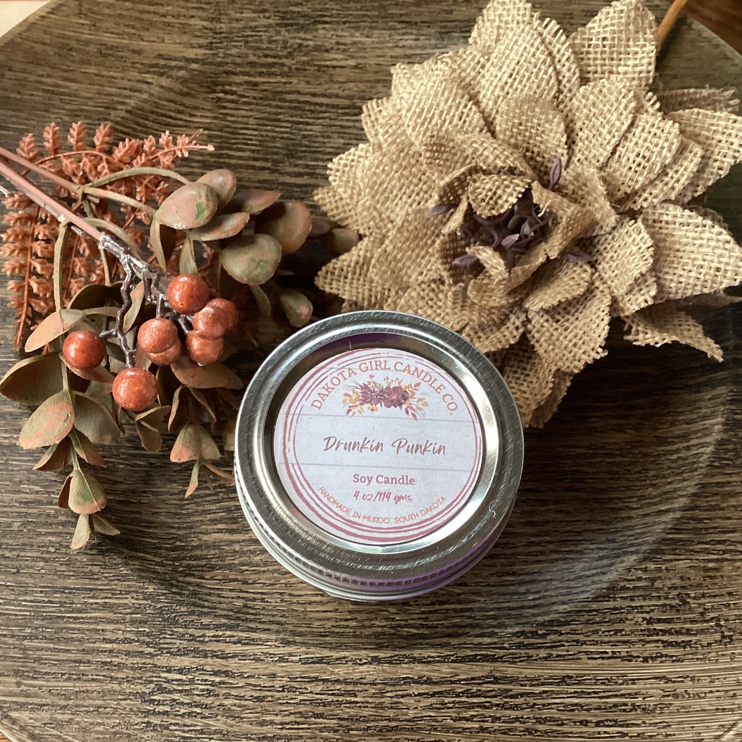 Clear Mason Jar | Ball Mason Jar | Farmhouse Style | Country Style | Soy Candle | Drunkin Punkin Scent