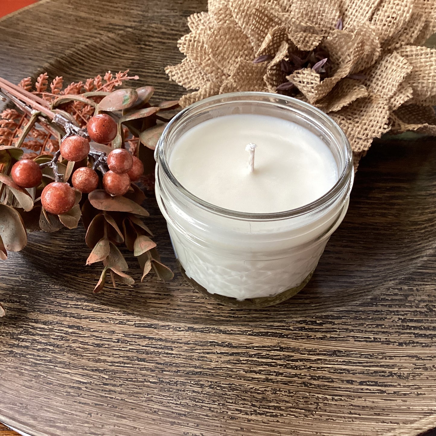 Clear Mason Jar | Ball Mason Jar | Farmhouse Style | Country Style | Soy Candle | Drunkin Punkin Scent