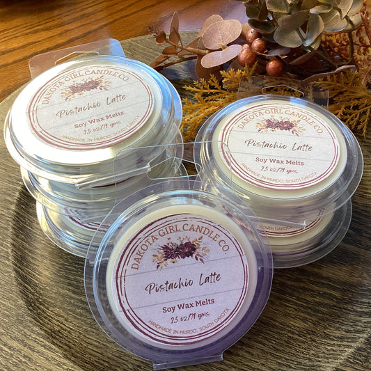 Dye-Free Soy Wax Melts | Clamshell | 2.5 oz - Pistachio Latte Scent